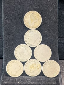 7 Liberty Head V Nickels