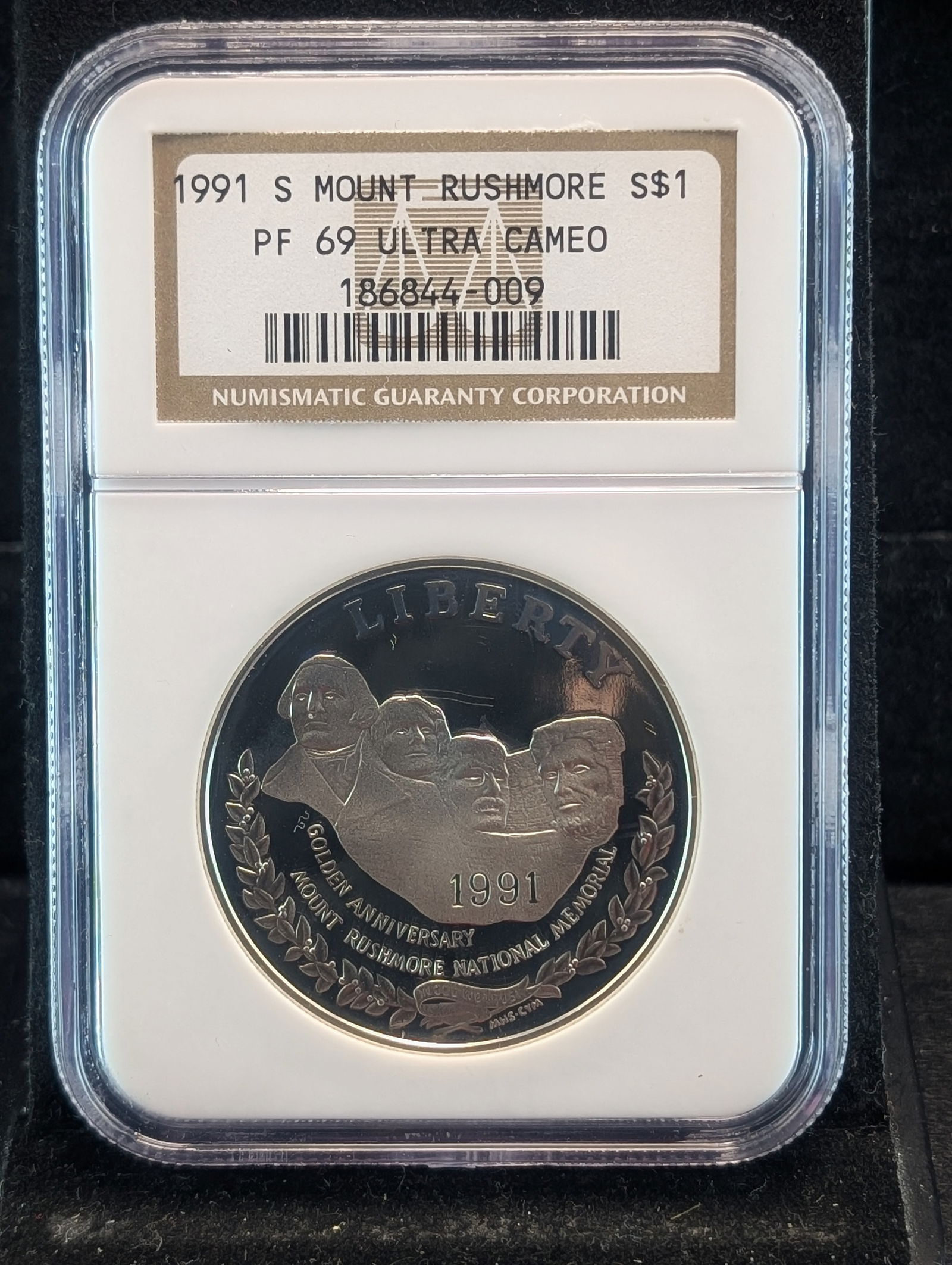 1991-S Mount Rushmore Proof Silver Dollar NGC PF69 Ultra Cameo (1 of 2)