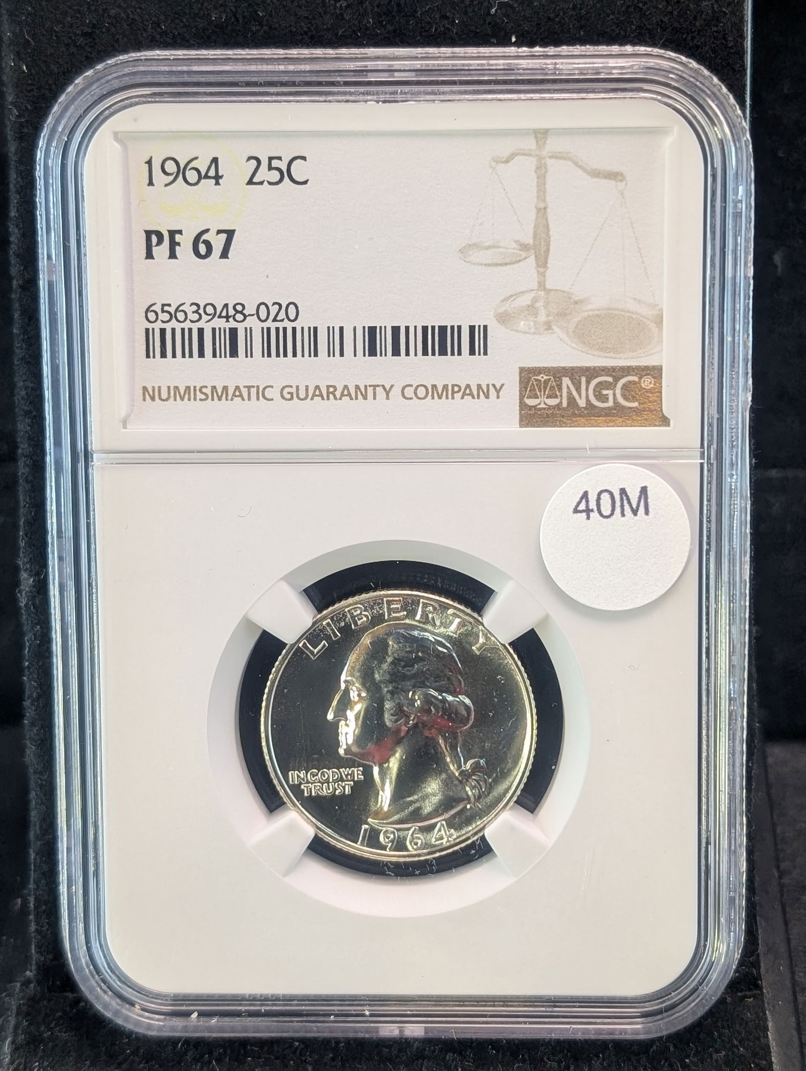 1964 Silver Washington Quarter NGC PF67 (1 of 3)