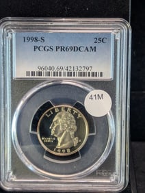 1998-S Washington Quarter PCGS PR69 DCAM