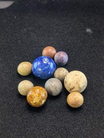 10 Civil War Era Marbles (1860's), With Benningtons