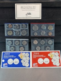 2004 P&D US Mint Uncirculated Coin Set. OGP