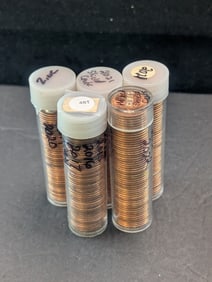 (5) Rolls Assorted Date Lincoln Memorial Cents