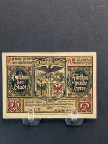 1921 German 75P Currency, Crisp-UNC (No. 02470), 104 Years Old!