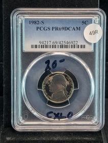 1982-S Jefferson Nickel PR69DCAM By PCGS