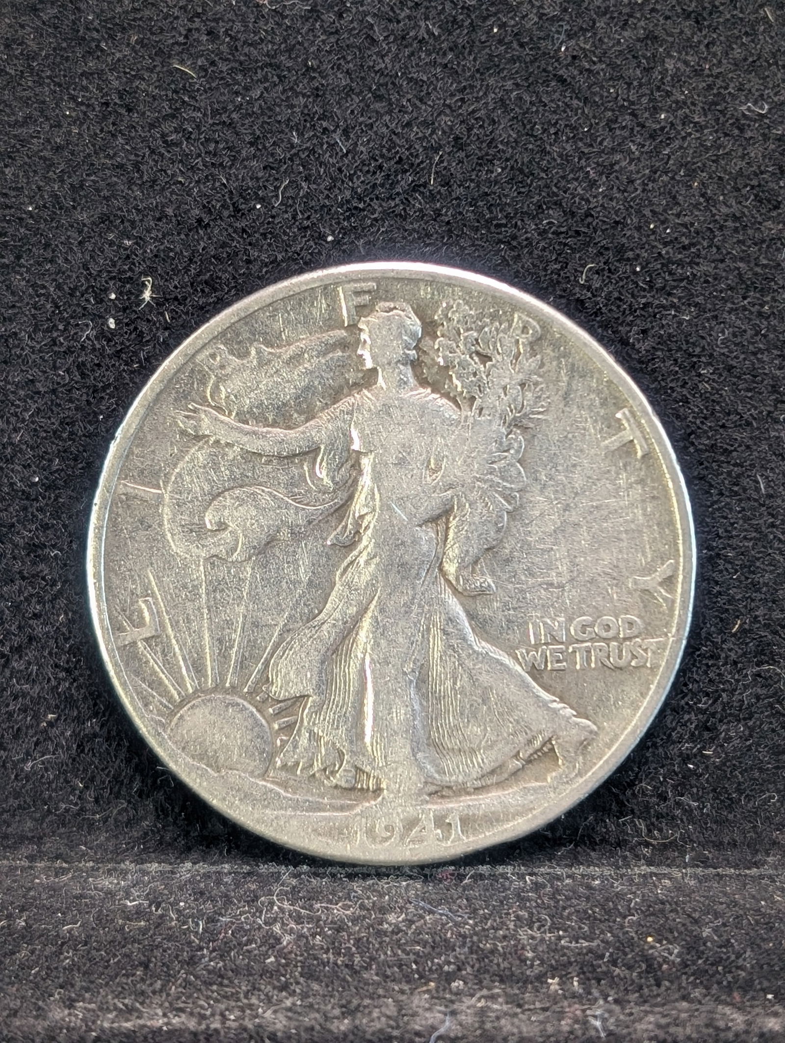 1941, 90% Silver, (WWII Era-Nice Grade) Liberty Half, 84 years old (1 of 2)