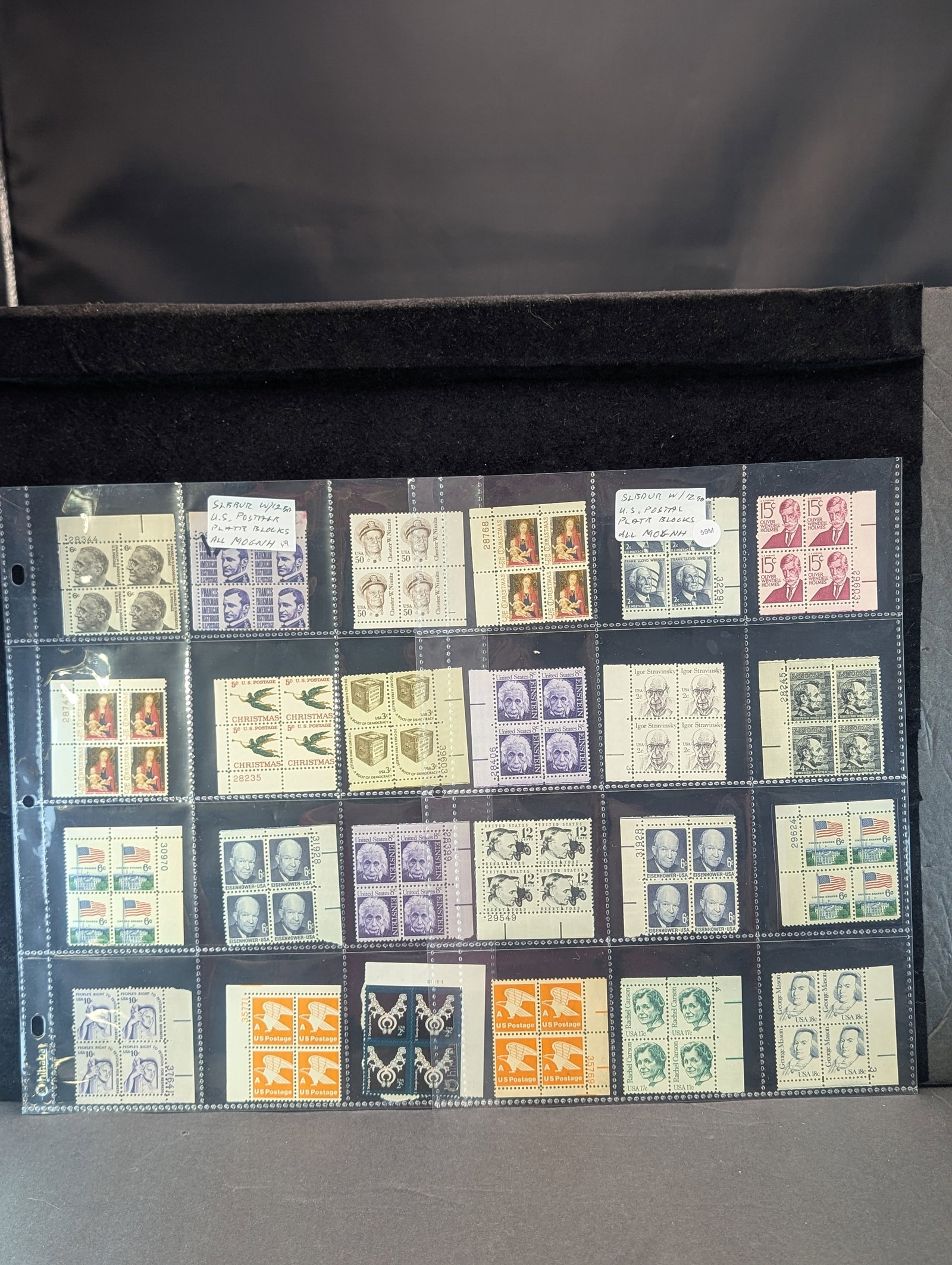 Sleeve of 24 Postage Plate Blocks MOGNH: Sleeve of 24 Postage Plate Blocks MOGNH