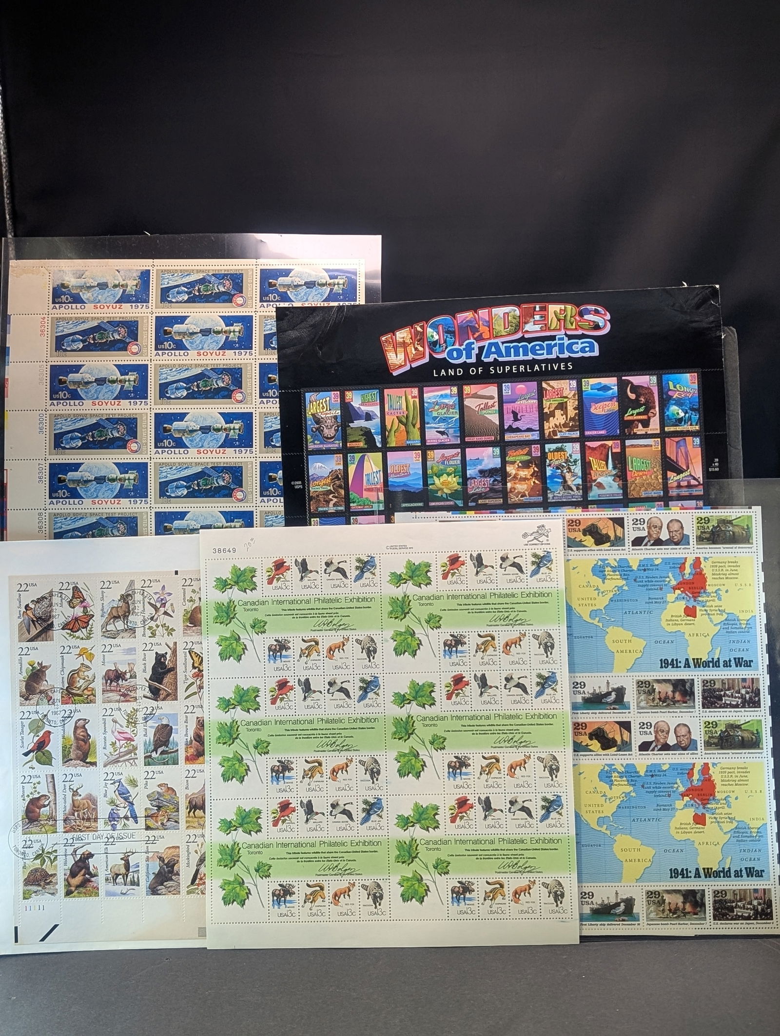 5 Mint Sheets U.S. Postage & 1 Full Sheet of 1st Day Issue (1 of 6)