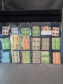 Bundle of 3 Sheets U.S. 4 Block Postage Stamps (27 Blocks Total) all MOGNH