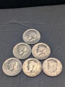 (5) 1972-P & 1973-D Kennedy Half Dollars