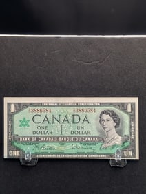 1967 (Error-Huge Die Shift, Crisp-Unc) Ottawa Canada Currency, 58 Years Old!