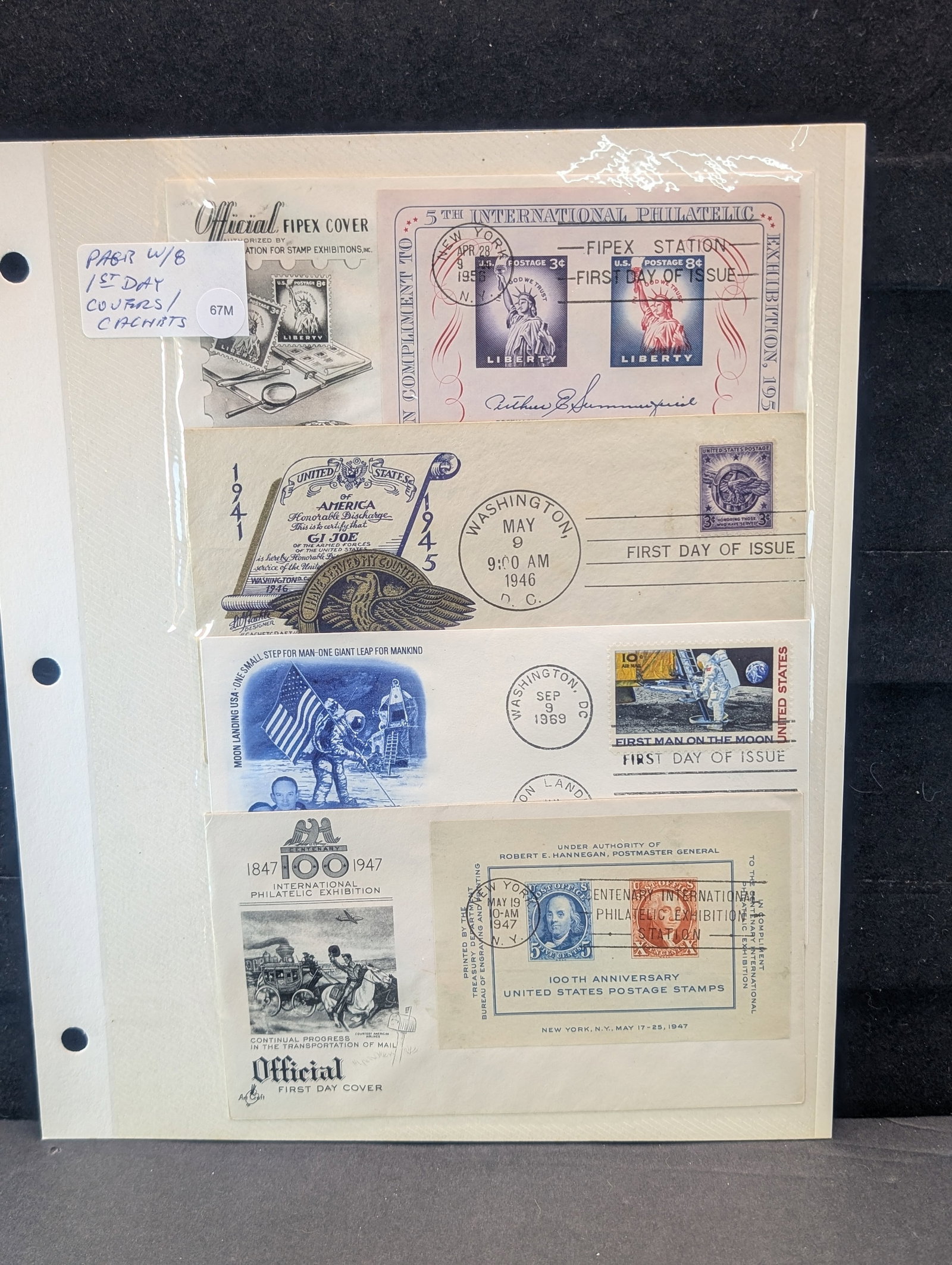 Page of 8 U.S. Postal 1st Day Cachets: Page of 8 U.S. Postal 1st Day Cachets