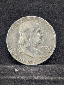 1952 D, 90% Silver, (Nice Grade) Franklin Half, 73 years old