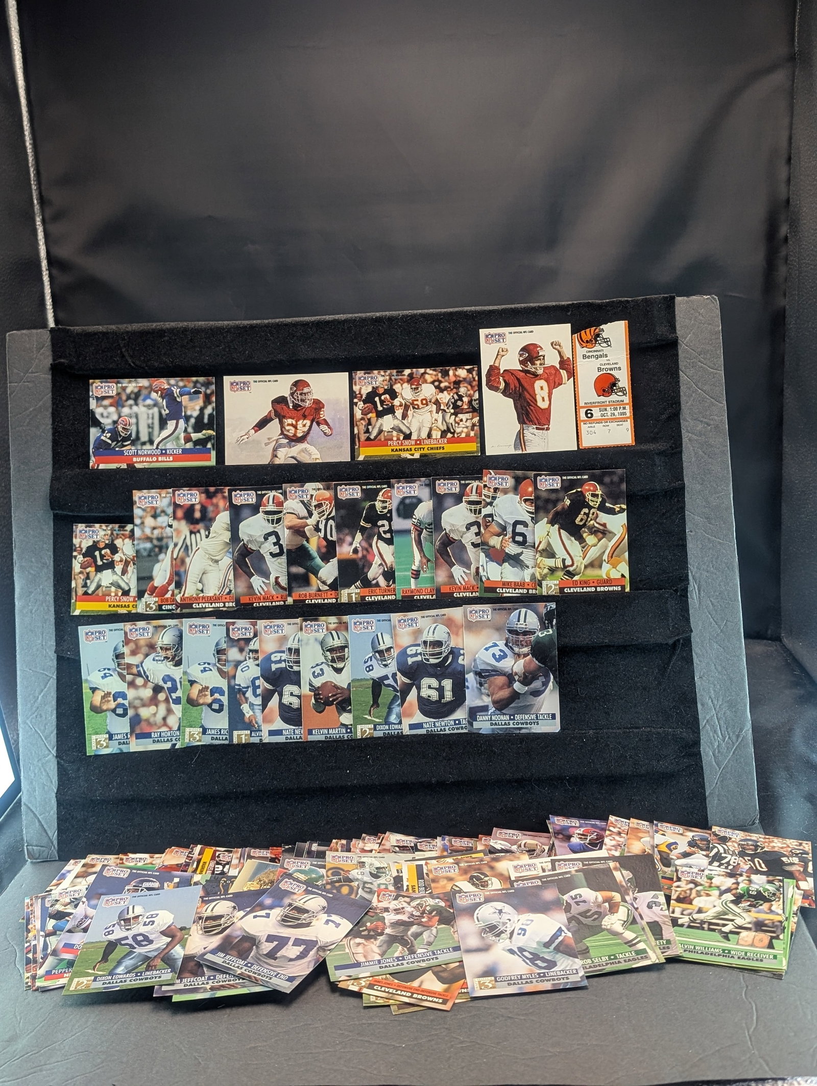 Lot Of Assorted Football Cards. Kevin Mack, James Jones, & Others.: Lot Of Assorted Football Cards. Kevin Mack, James Jones, & Others.