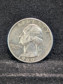 1960 D, 90% Silver, (Uncirculated) Washington Quarter, 65 years Old!