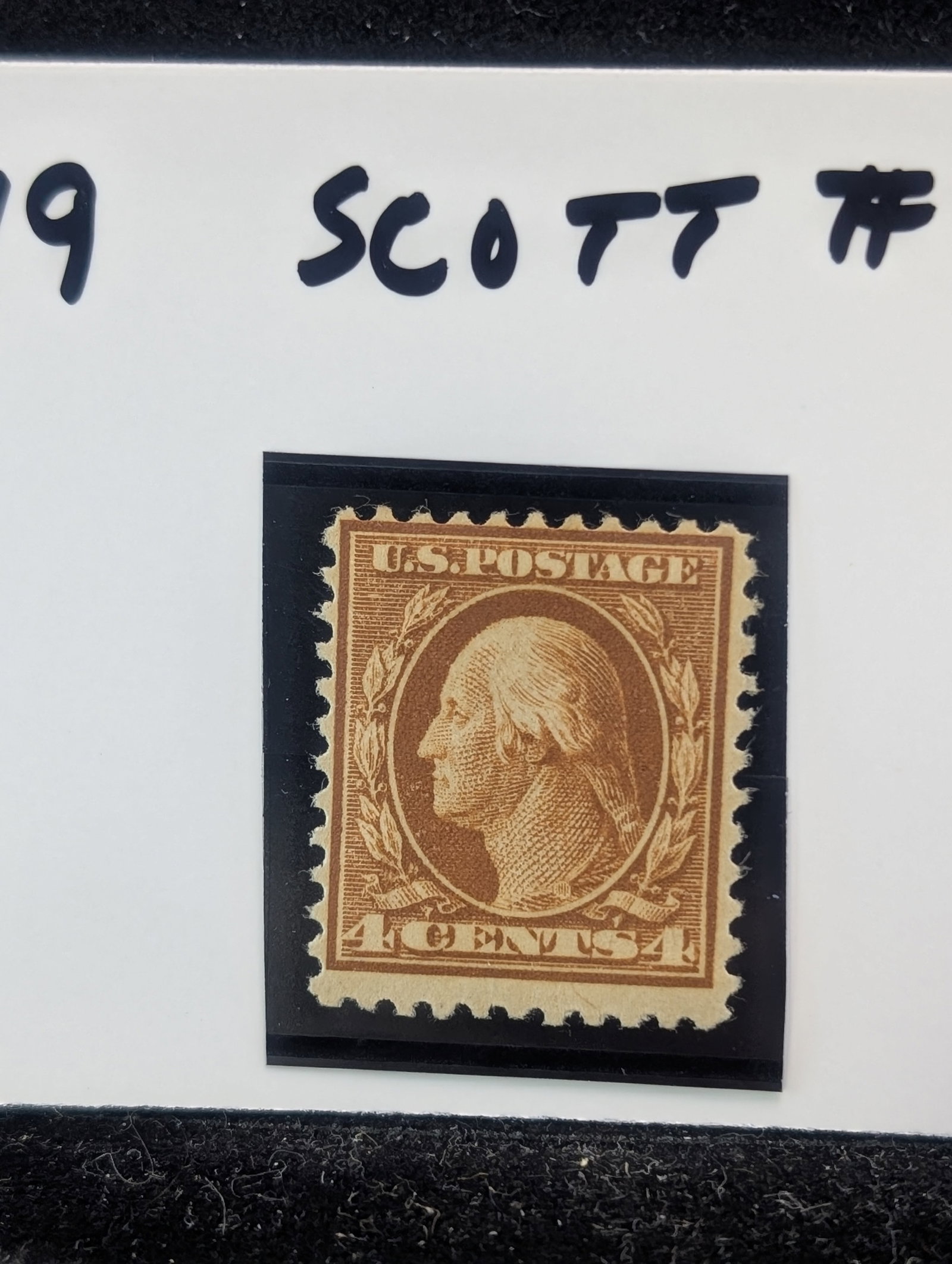1917-1919 Four Cent Washinton Stamp Scott #503 MOGH: 1917-1919 Four Cent Washinton Stamp Scott #503 MOGH