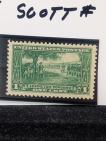 1925 One Cent Lexington-Concord Stamp Scott #617 MOGNH