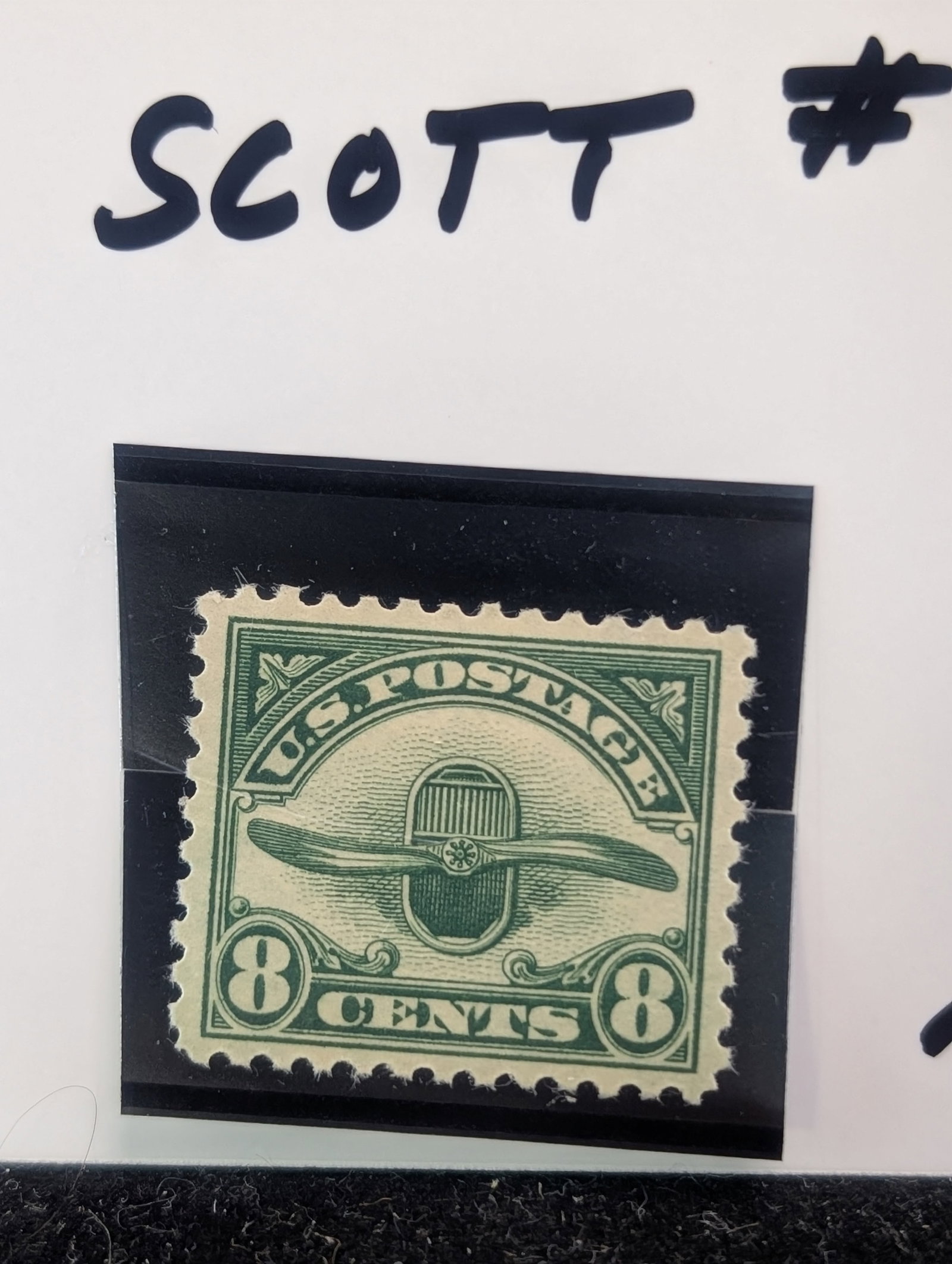 1918 Eight Cent Air Mail Scott #C-4 MOGH: 1918 Eight Cent Air Mail Scott #C-4 MOGH