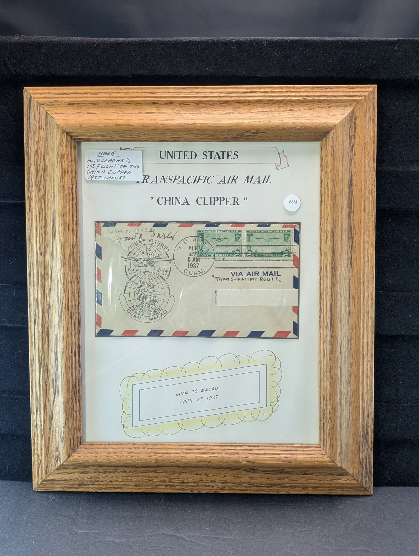 Autographed 1st Flight of the China Clipper 1937 Cachet: Autographed 1st Flight of the China Clipper 1937 Cachet