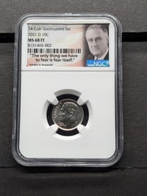 2021-D Roosevelt Dime - NGC MS68 FT