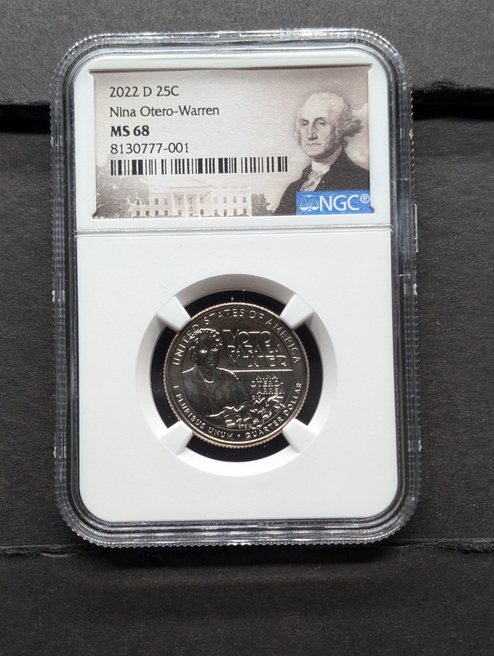 2022-D Nina Otero-Warren Quarter - NGC MS68: 2022-D Nina Otero-Warren Quarter - NGC MS68