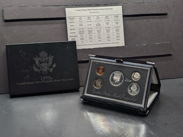 1993-S U.S. Mint Premier Silver Proof Set in OGP w/ COA