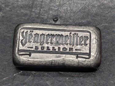 1 Oz. .999+ FINE SILVER  Yeagermeister Bullion Designed Art Bar