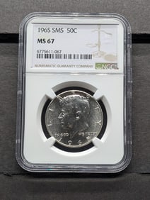 1965 SMS Kennedy Silver Half Dollar - NGC MS67