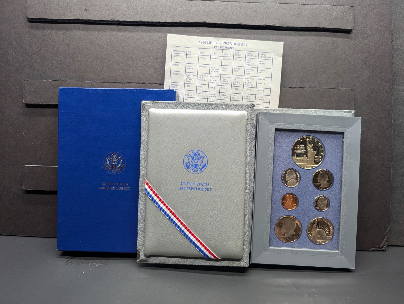 1986-S U.S. Mint Prestige Set in OGO w/ COA - Ellis Island (1 of 5)