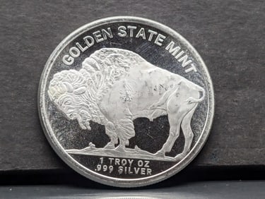 1 Oz. .999 FINE SILVER Buffalo Nickel Designed Round