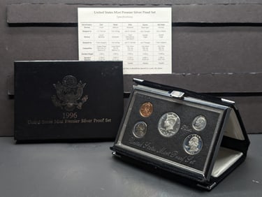 1996-S U.S. Mint Premier Silver Proof Set in OGP w/ COA