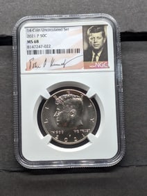 2021-P Kennedy Half Dollar - NGC MS68 w/ Signature