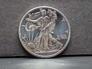 1 Oz. .999 FINE SILVER American Eagle Dollar Designed Round