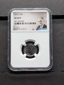 2021-D Roosevelt Dime - NGC MS68 FT