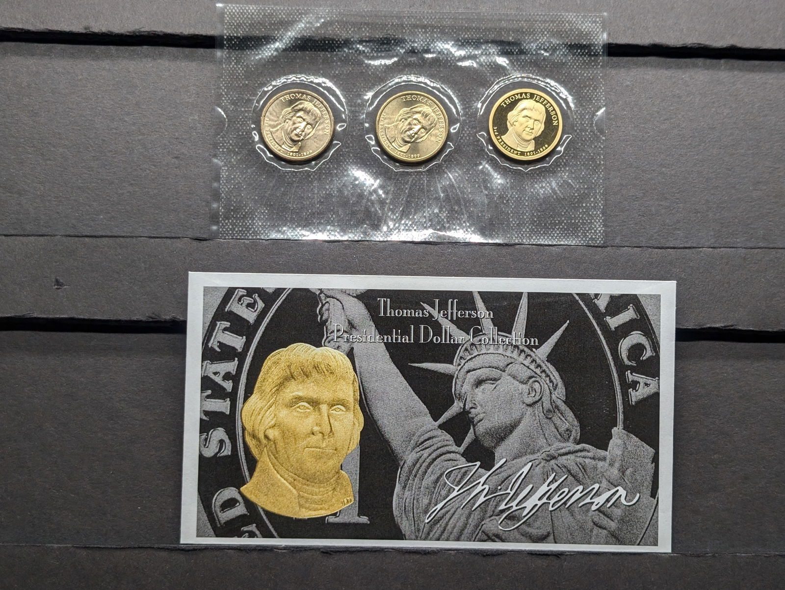 Thomas Jefferson Presidential Dollar Mint Mark Collection: Thomas Jefferson Presidential Dollar Mint Mark Collection