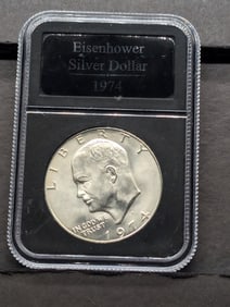 1974-S Eisenhower Silver Dollar - Slabbed