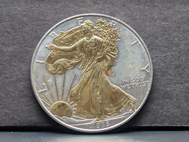 Gold *LAYERED* 1996 American Eagle Silver Dollar