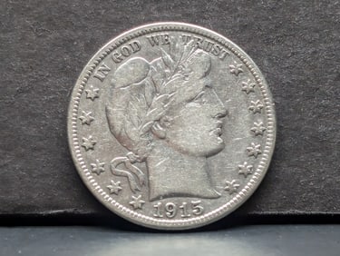 **VF/XF** 1915-D Barber Silver Half Dollar