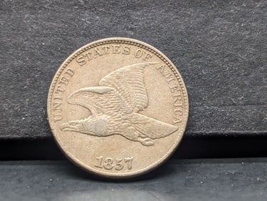 1857 Flying Eagle cent, VF/EF.