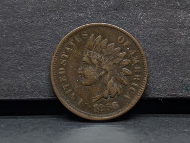 1866 Indian Head Cent. VF. Sharp Liberty.