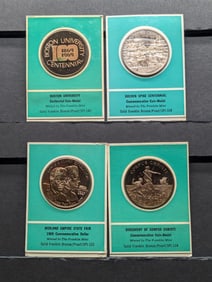 Grab Bag of Various Bronze Commem Medals in Display Cards