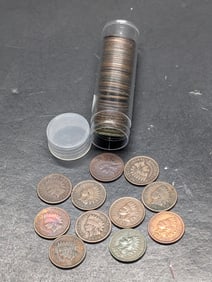 50 Indian Head Cents. Circulated.