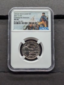 2021-D Crossing the Delaware Quarter - NGC MS68