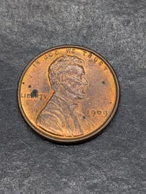 1909 VDB Lincoln Wheat Cent. Red Brown BU. Better Date. 1st Year