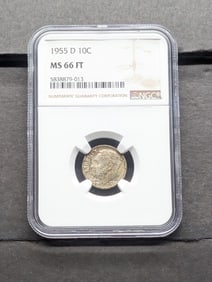 1955-D Roosevelt Silver Dime - NGC MS66 FT