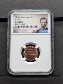 2021-D Lincoln Shield Cent - NGC MS68 RD