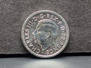 1/10th Oz. .999 FINE SILVER 2024 Great Britain 20 Pence - Britannia Designed Round