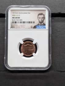 2021-D Lincoln Shield Cent - NGC MS68 RD