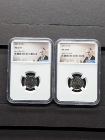 2021-P&D Roosevelt Dime - NGC MS68 FT (2 PCS)