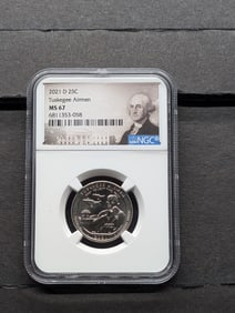 2021-D Tuskegee Airmen Quarter - NGC MS67